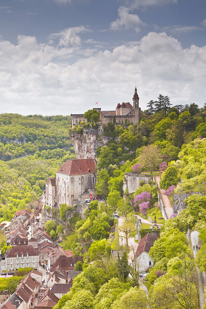 The ancient village of Rocamadour, a pilgrimage destination, in the Lot area, France, Europe 