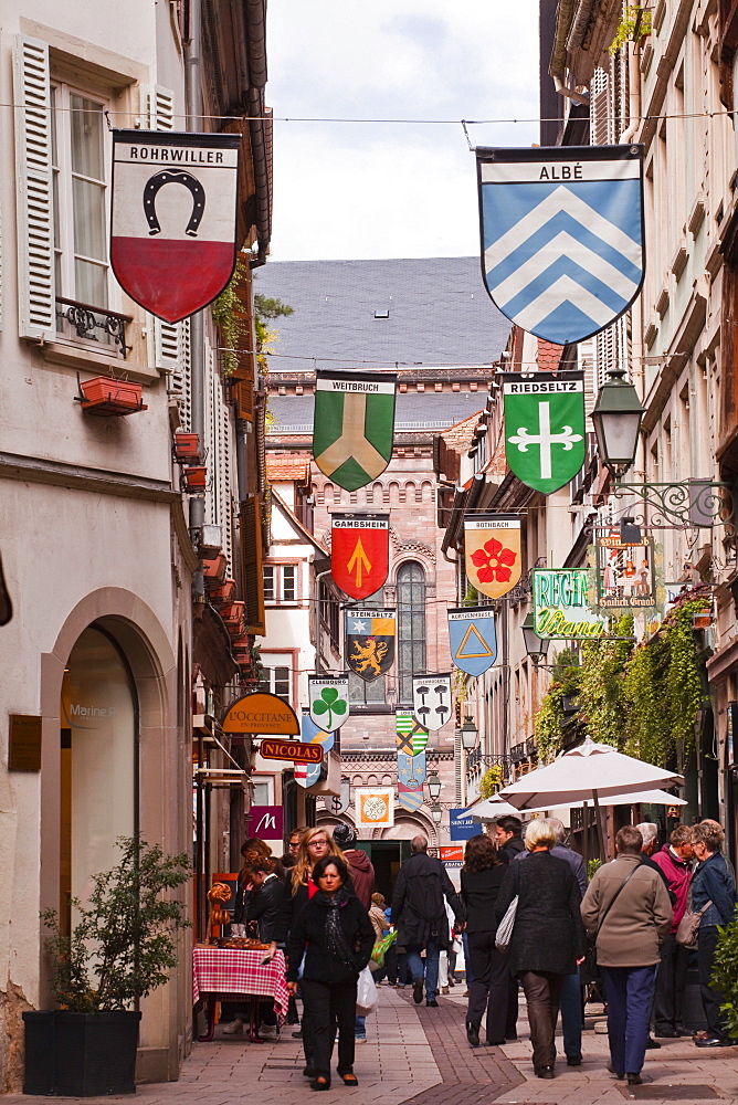 Rue des Orfevres in Strasbourg, Bas-Rhin, Alsace, France, Europe