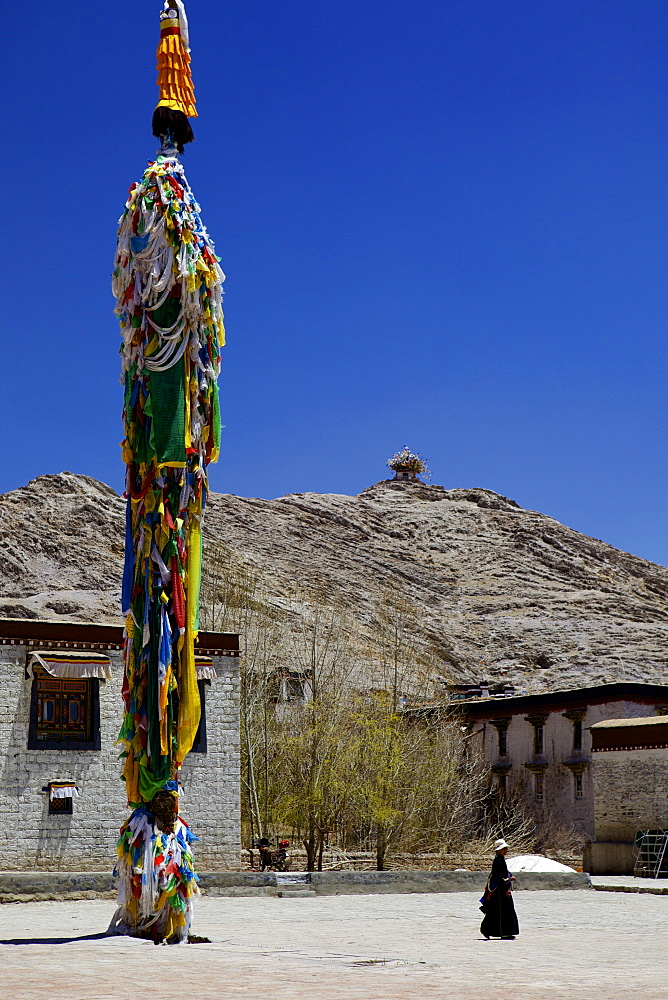 Courtyard in Palcho Monastery, Gyantse, Tibet, China, Asia