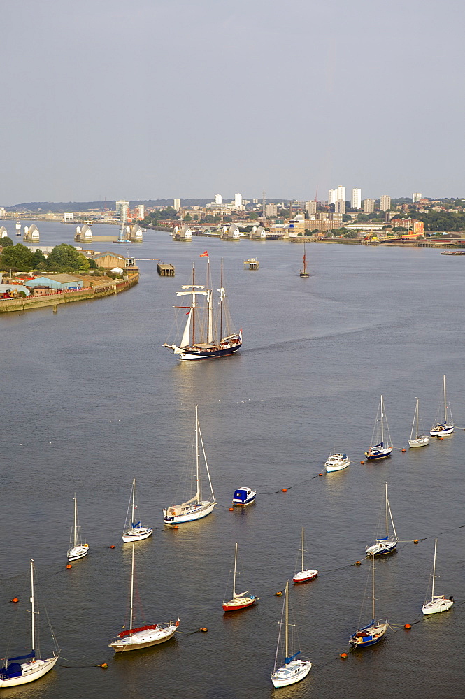 Sailing ship on the Thames, London, England, United Kingdom, Europe