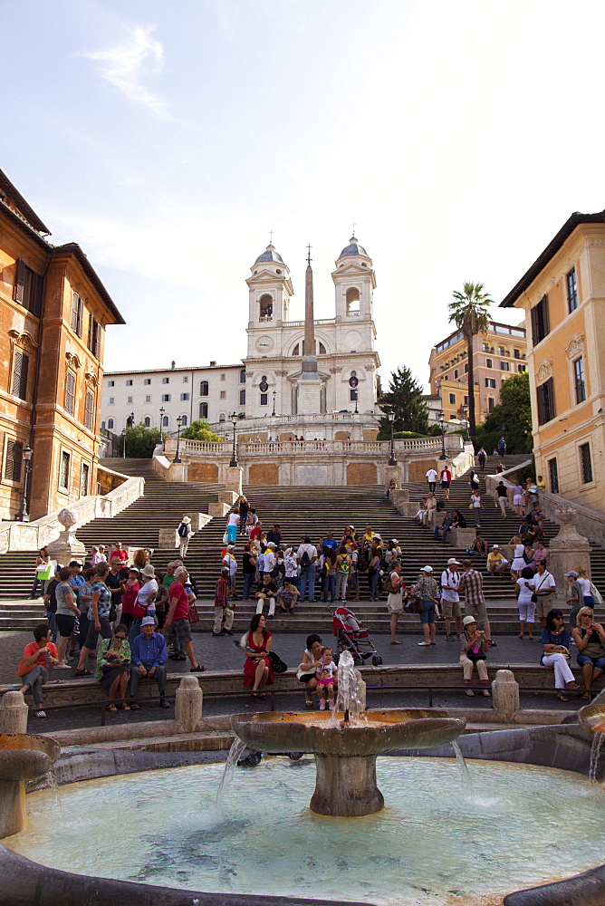 Spanish Steps and Trinita dei Monti, Rome Lazio Italy, Europe