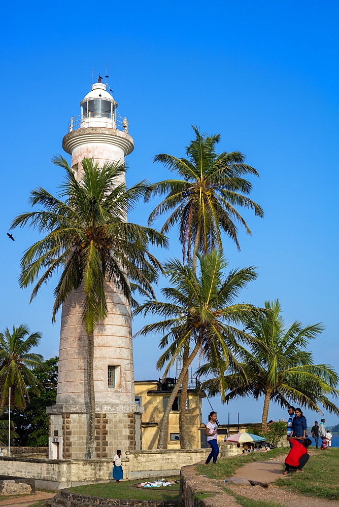 Galle Lighthouse in the historic Galle Fort, Sri Lanka, Asia