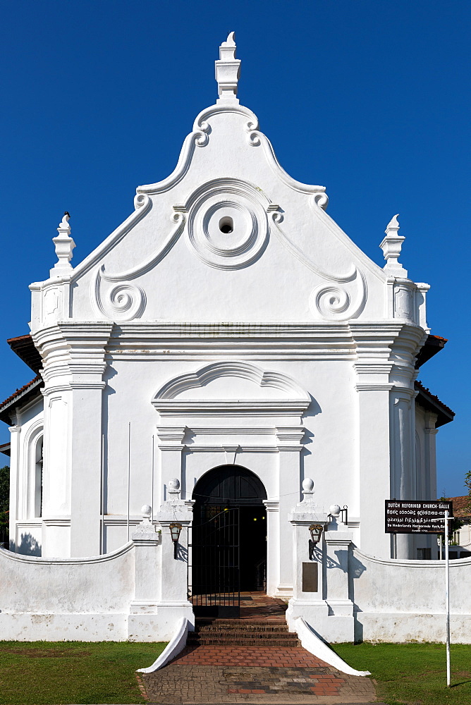 The Dutch Reformed Church in the historic Galle Fort, UNESCO World Heritage Site, Sri Lanka, Asia