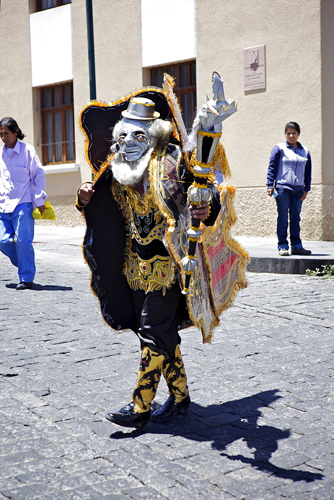 Wedding procession with traditionally dressed Peruvians, Arequipa, peru, peruvian, south america, south american, latin america, latin american South America