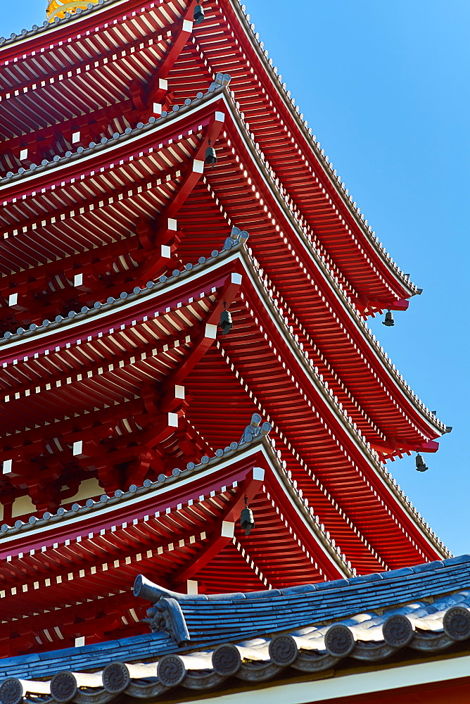 Sensoji Temple Pagoda (Asakusa Kannon Temple), the oldest temple in Tokyo, Japan, Asia