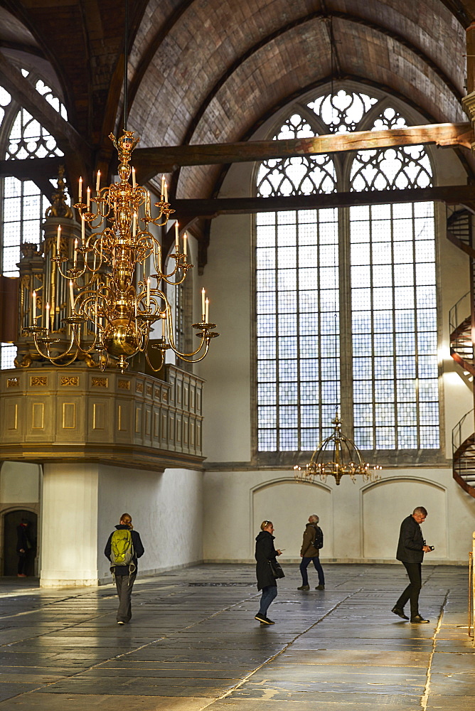 Interior of Oude Kerk (Old Church), Amsterdam, North Holland, The Netherlands, Europe