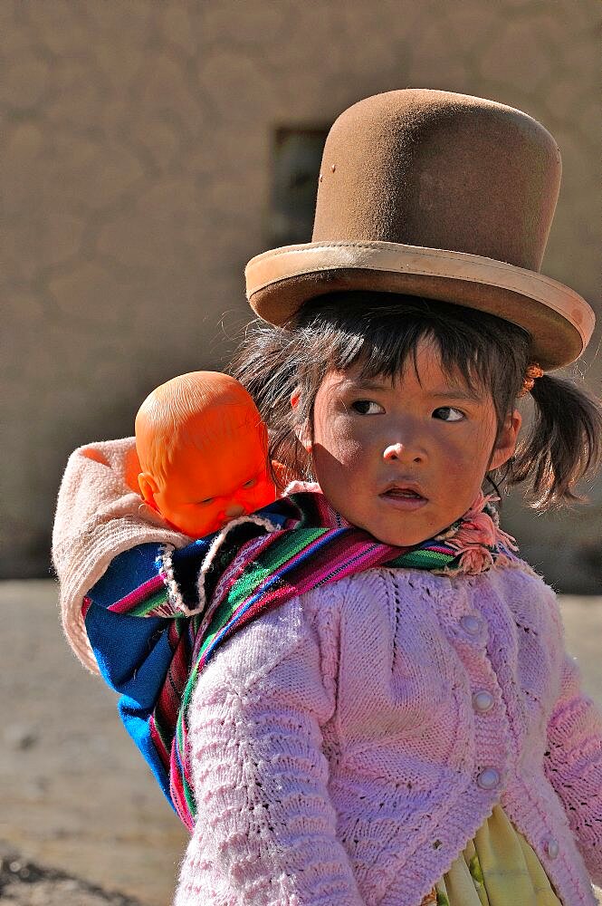 Aymara child near Lake Titicaca, Bolivia