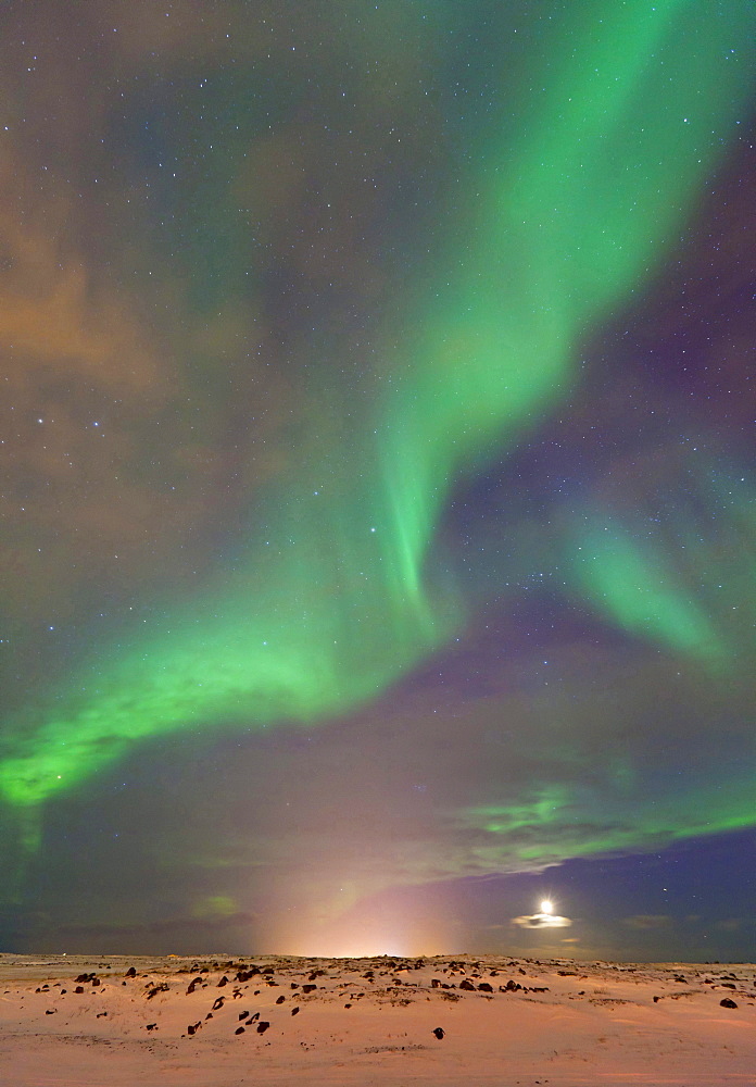 Northern Lights Southern Iceland Iceland Europe Nature Scenery