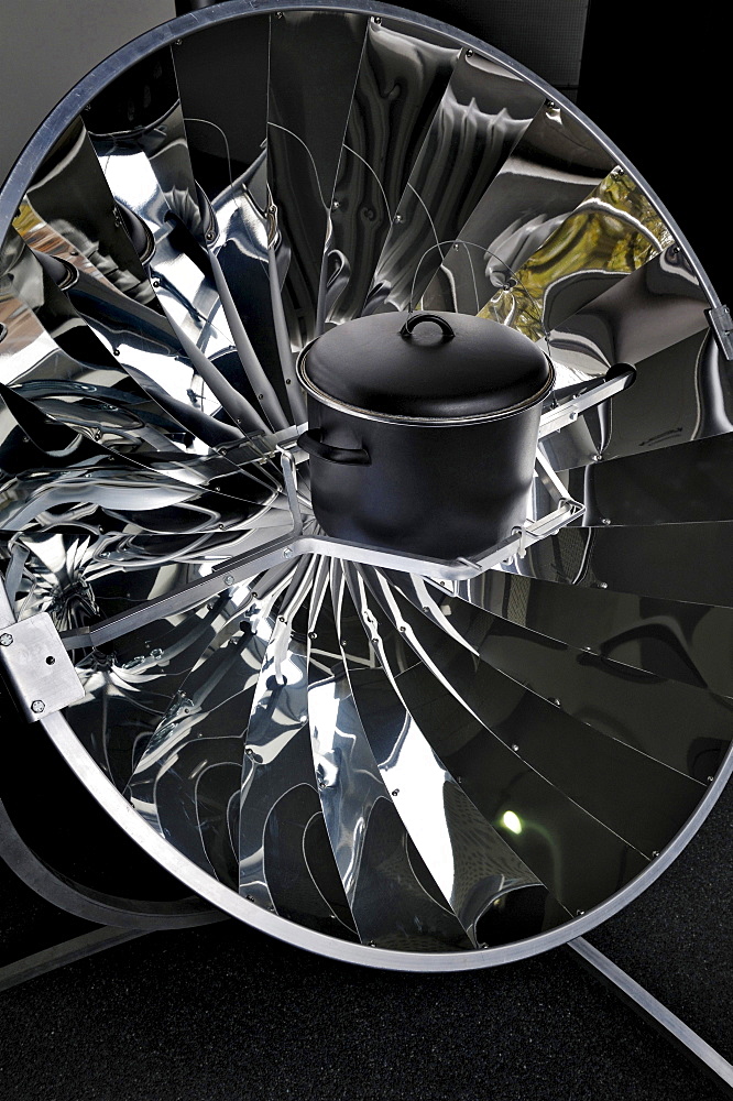 solar oven shown in exhibition in the German museum Munich Bavaria Germany