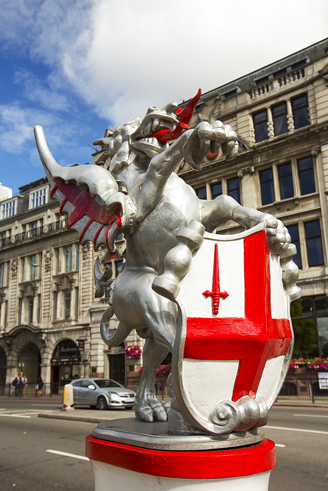 An English Dragon as the symbol for the City of London, UK.