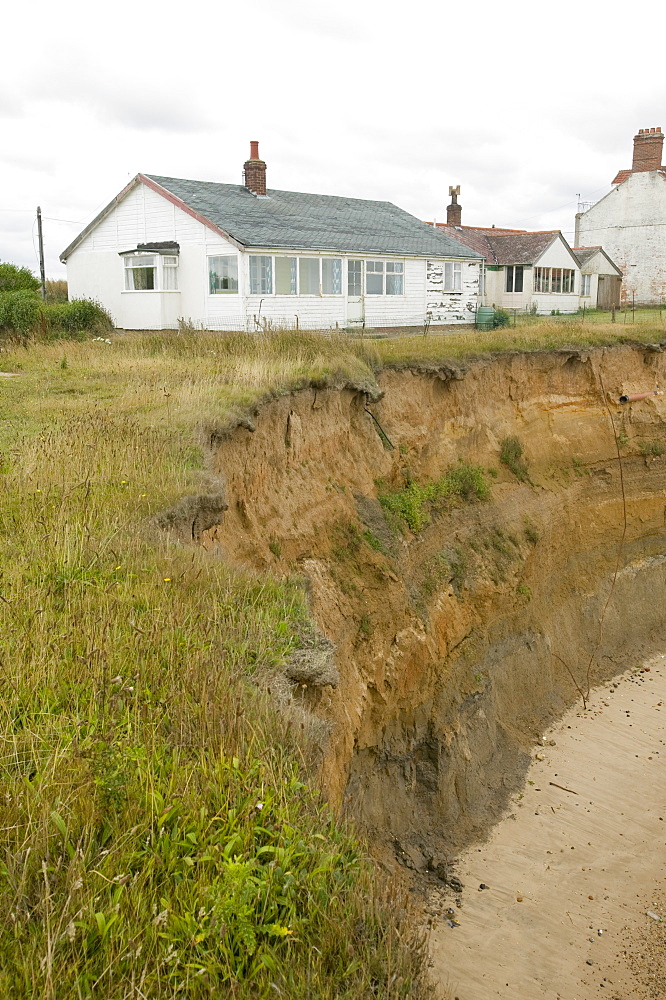 Happisburgh on the fastest eroding section of the UK coast, Norfolk, England, United Kingdom, Europe