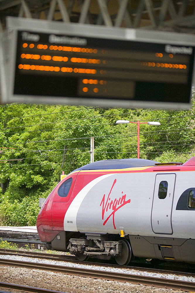 Virgin trains at Lancaster station, England, United Kingdom, Europe