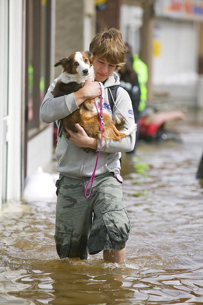 Unprecedented floods in 2007, Bentley, South Yorkshire, England, United Kingdom, Europe