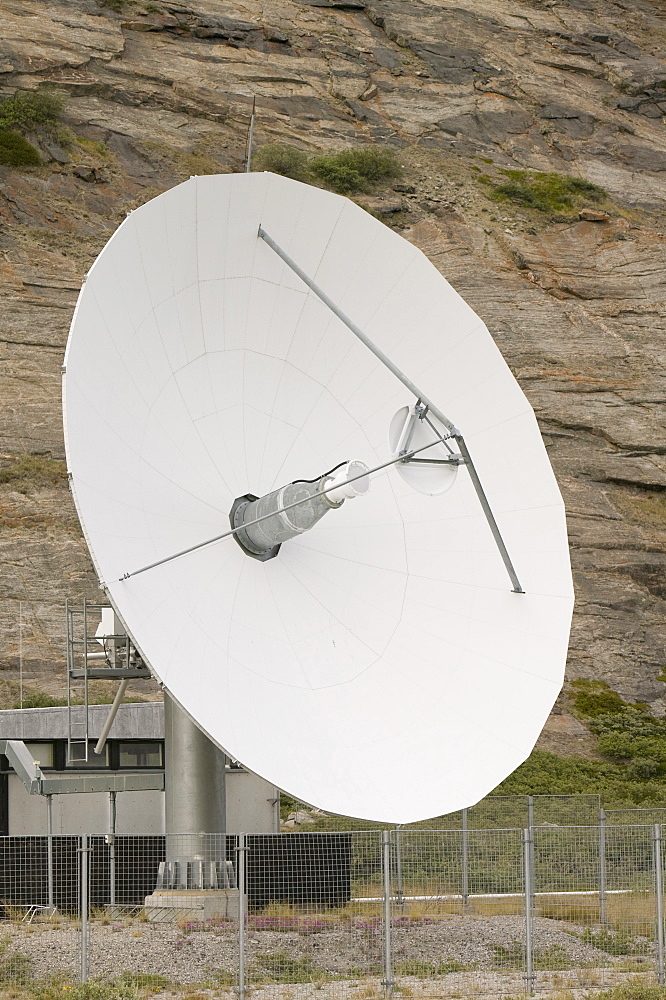 A satellite dish at Kangerlussuaq on Greenland, Polar Regions