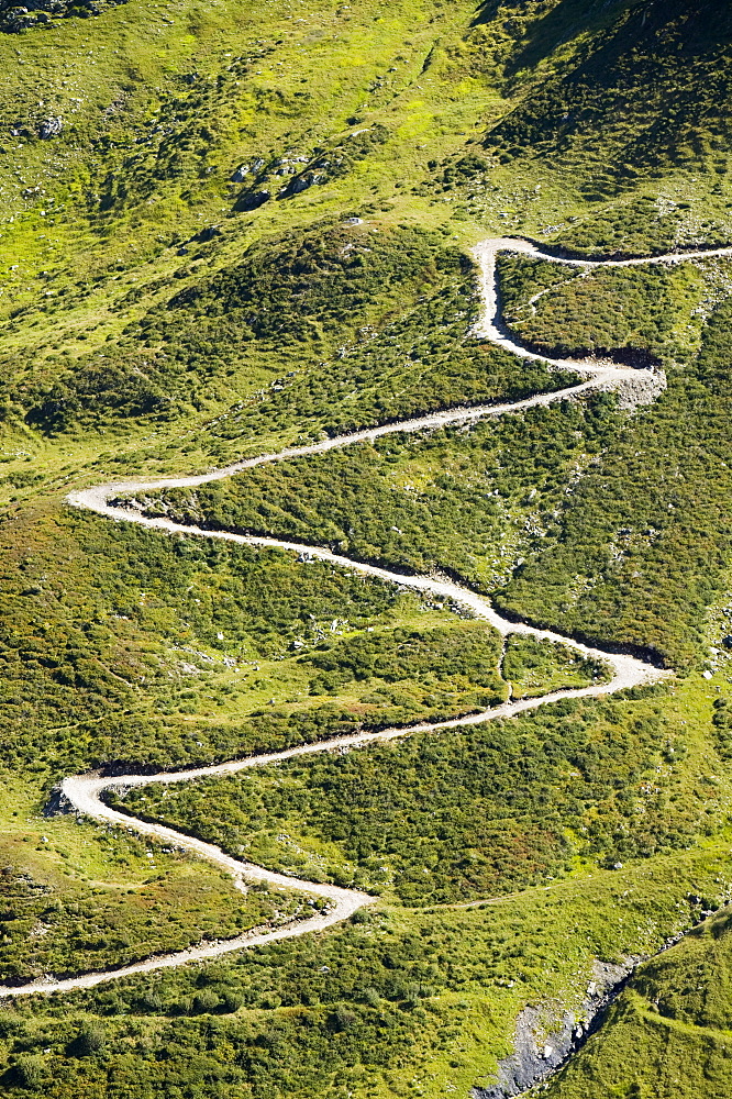 Mountain path up to the Col du Balme above Chamonix, Haute Savoie, France, Europe