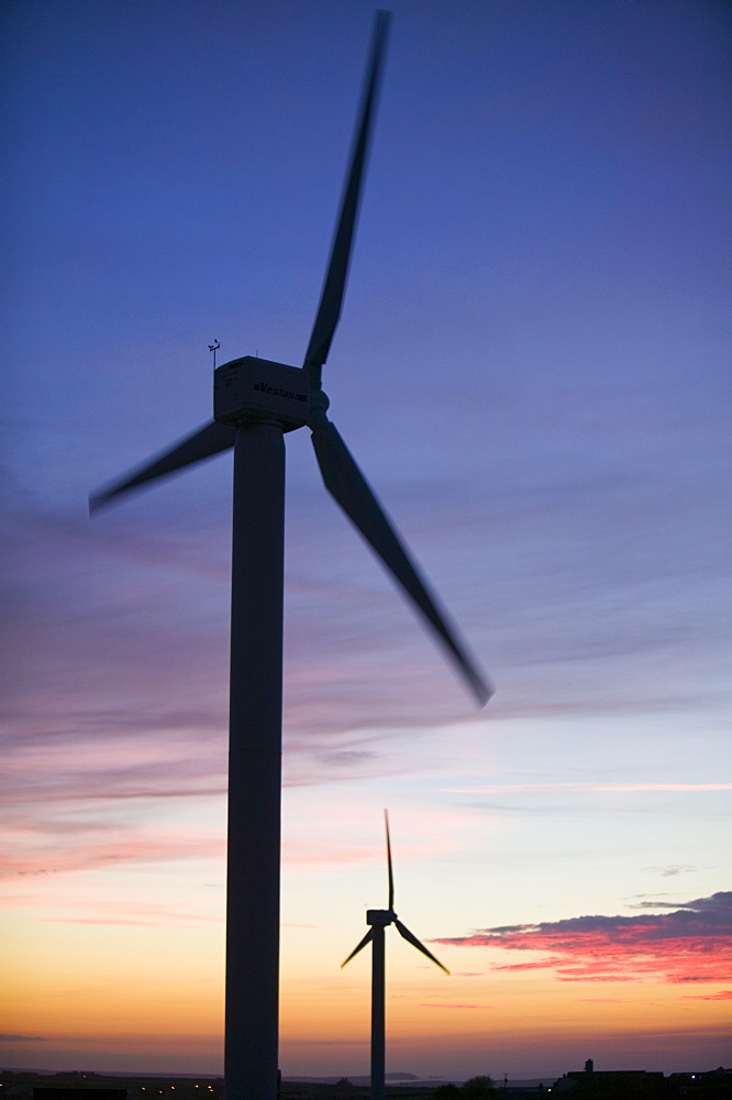 A windfarm at Camelford in Cornwall, England, United Kingdom, Europe