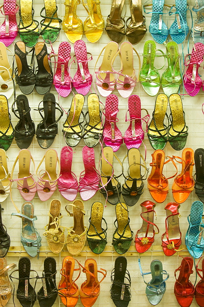 An Asian shoe shop in Leicester, Leicestershire, England, United Kingdom, Europe