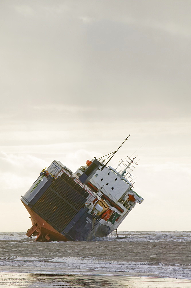 The Riverdance washed ashore off Blackpool, Lancashire, England, United Kingdom, Europe