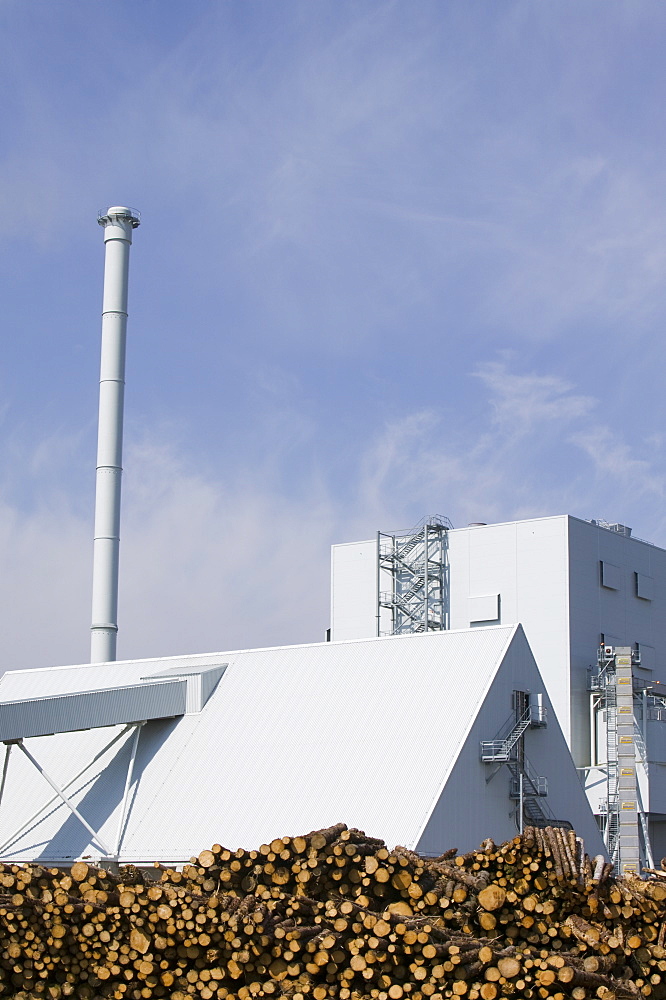 Eon's biofuel power station, carbon neutral, fuelled by wood from local woodlands, Lockerbie, Scotland, United Kingdom, Europe