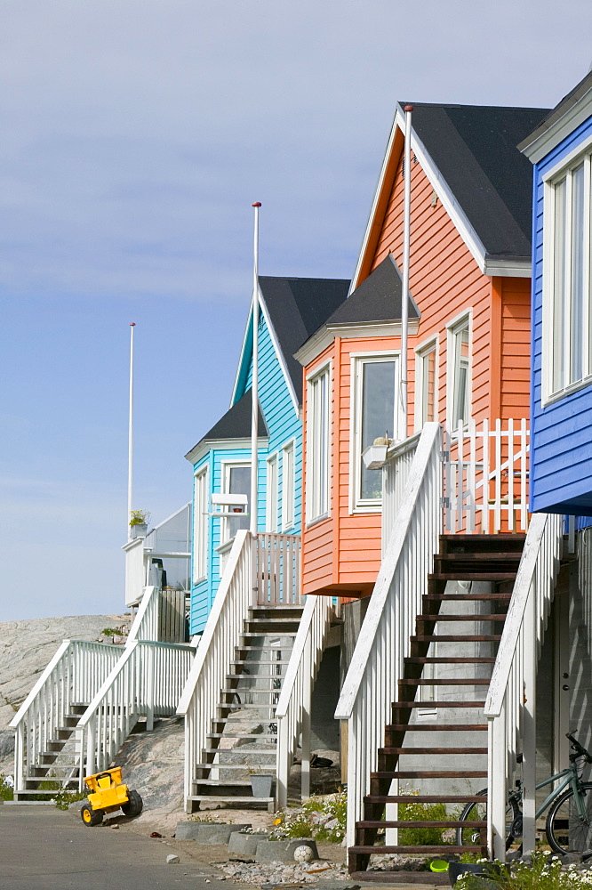 Colourful houses in Ilulissat on Greenland, Polar Regions