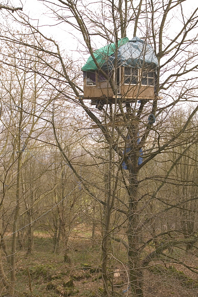 Environmental protest at the Nine Ladies stone circle camp, Derbyshire, England, United Kingdom, Europe