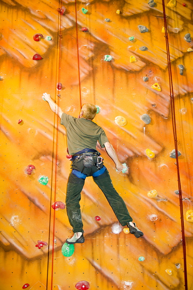 The ice factor climbing wall in Kinlochleven, Scotland, United Kingdom, Europe