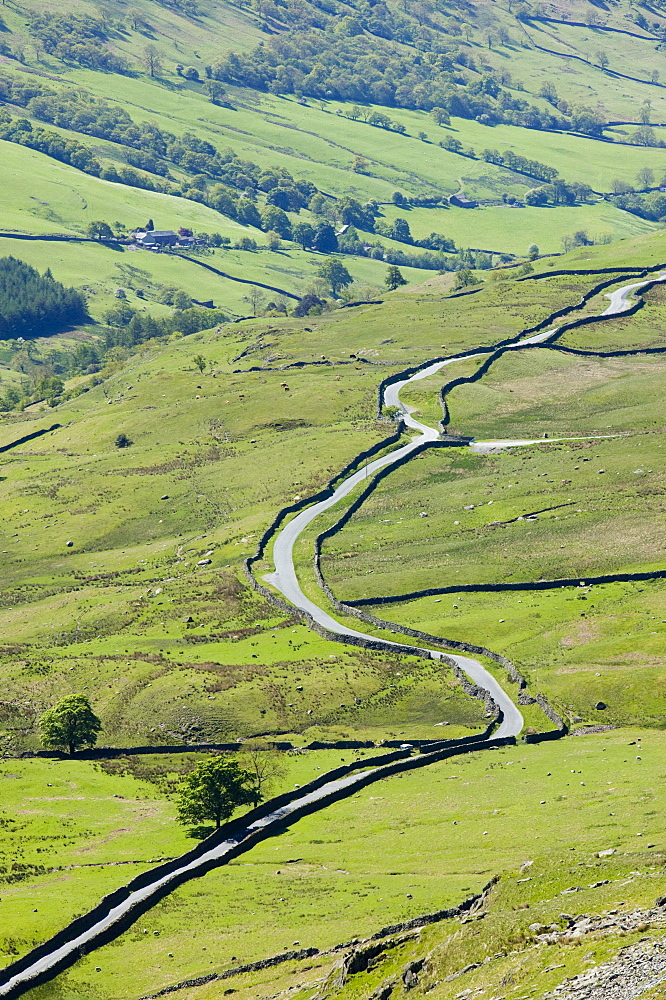 Kirkstone Pass above Ambleside in the Lake District, Cumbria, England, United Kingdom, Europe