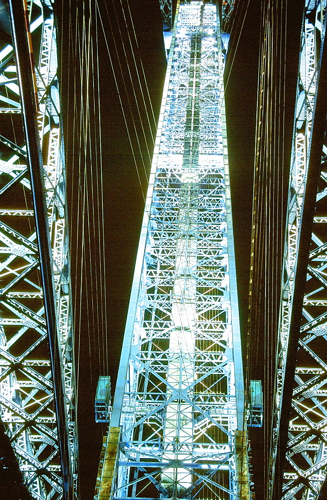 The Transporter Bridge in Middlesbrough across the River Tees, England, United Kingdom, Europe