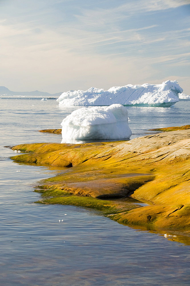 Icebergs from the Jacobshavn Glacier (Sermeq Kujalleq), Greenland, Polar Regions