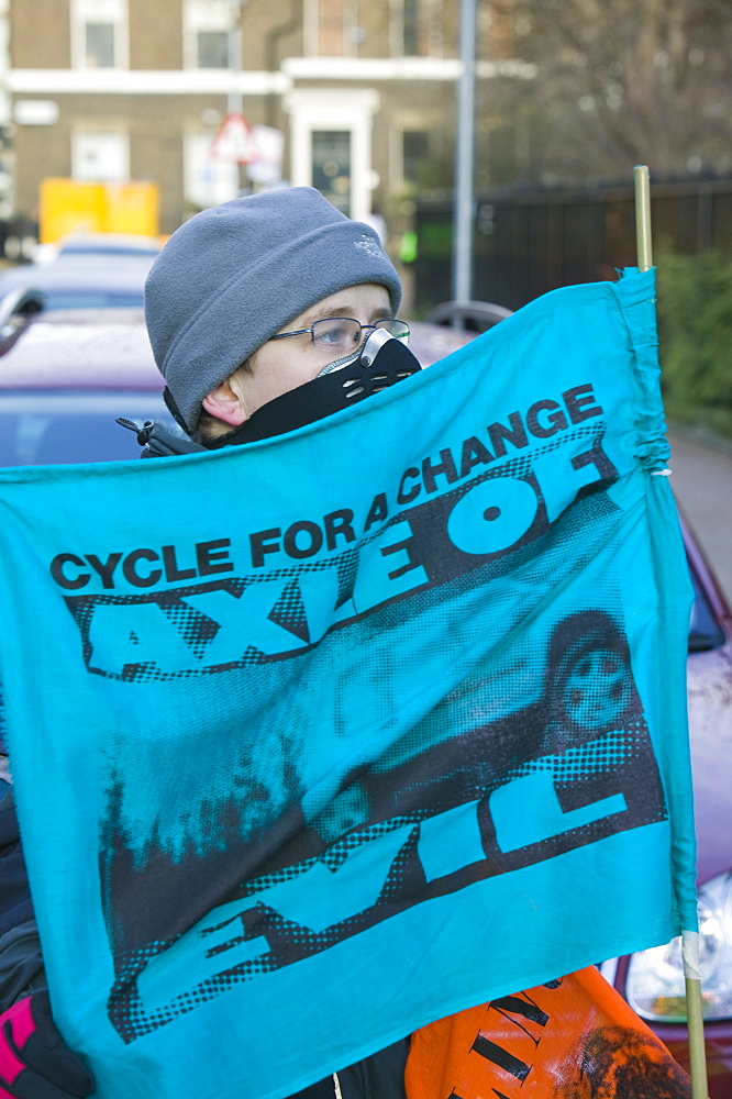 Protestors at a climate change rally in London December 2008, London, England, United Kingdom, Europe