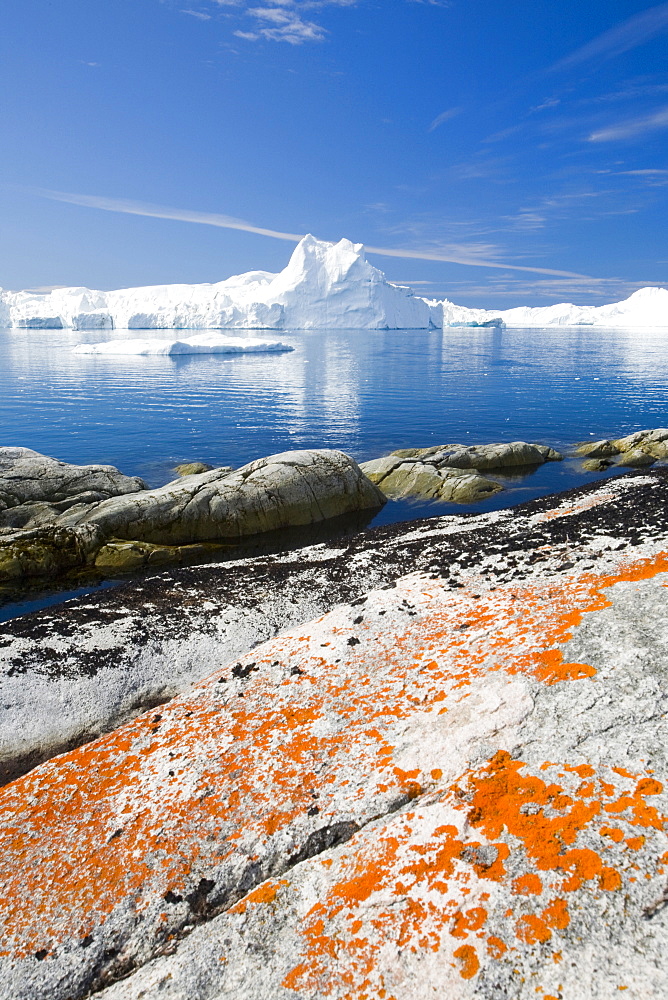 Icebergs from the Jacobshavn Glacier (Sermeq Kujalleq), Greenland, Polar Regions