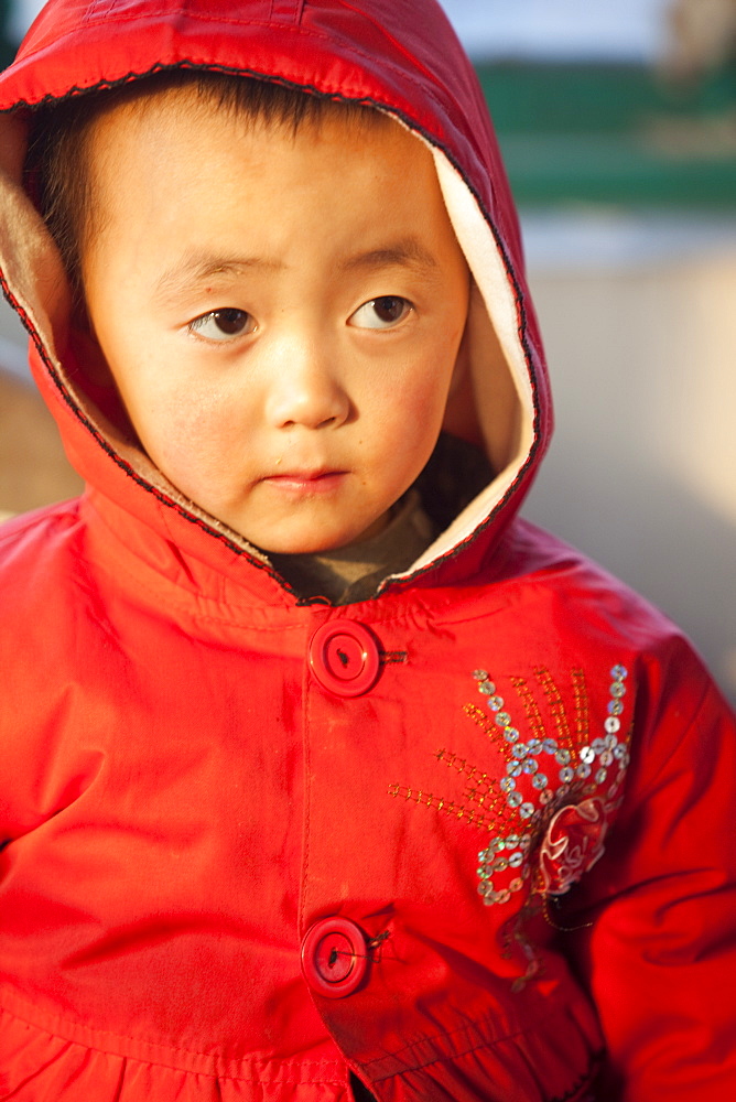 Young Chinese girl in Heilongjiang province, Northern China, Asia