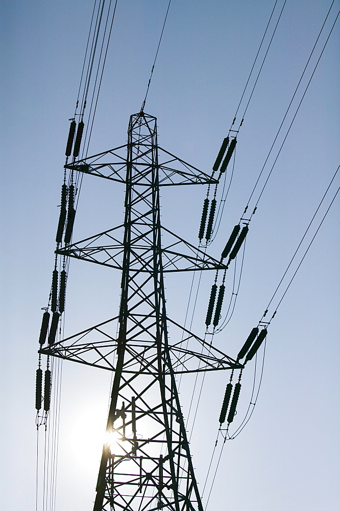 Electricity pylons in Leicestershire, England, United Kingdom, Europe