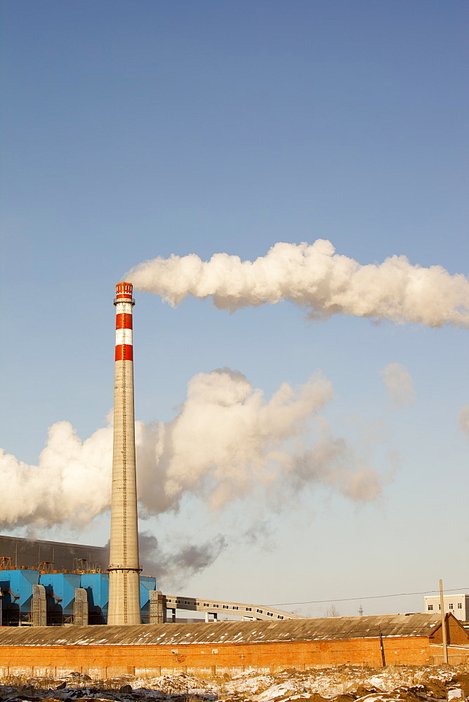 Coal fired power station in Suihua, Heilongjiang Province, China, Asia