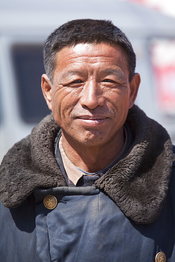 A Chinese man in Inner Mongolia, Northern China, Asia