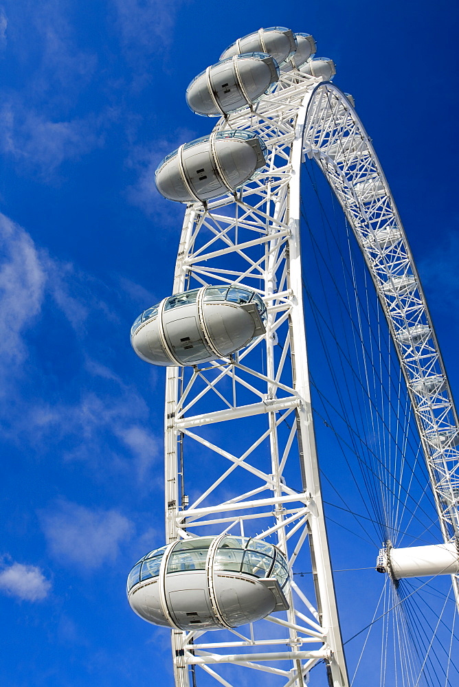 The London Eye on the Thames South Bank, London, England, United Kingdom, Europe