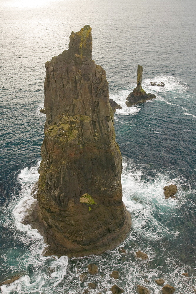 McCleods Maidens, sea stacks, at Idrigill point, west coast, Isle of Skye, Scotland, United Kingdom, Europe