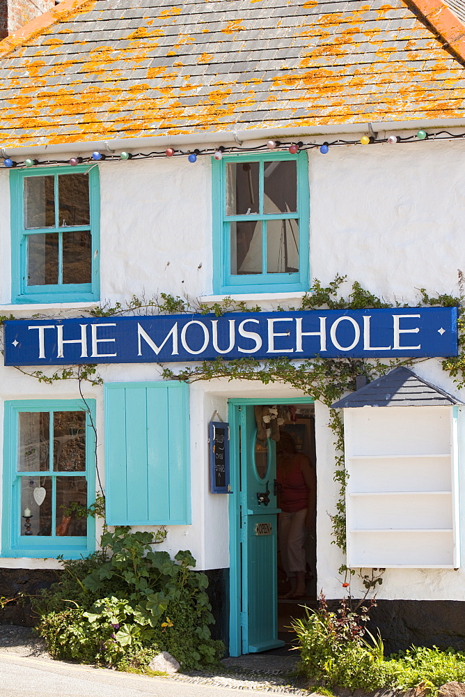 A gift shop in Mousehole, Cornwall, England, United Kingdom, Europe