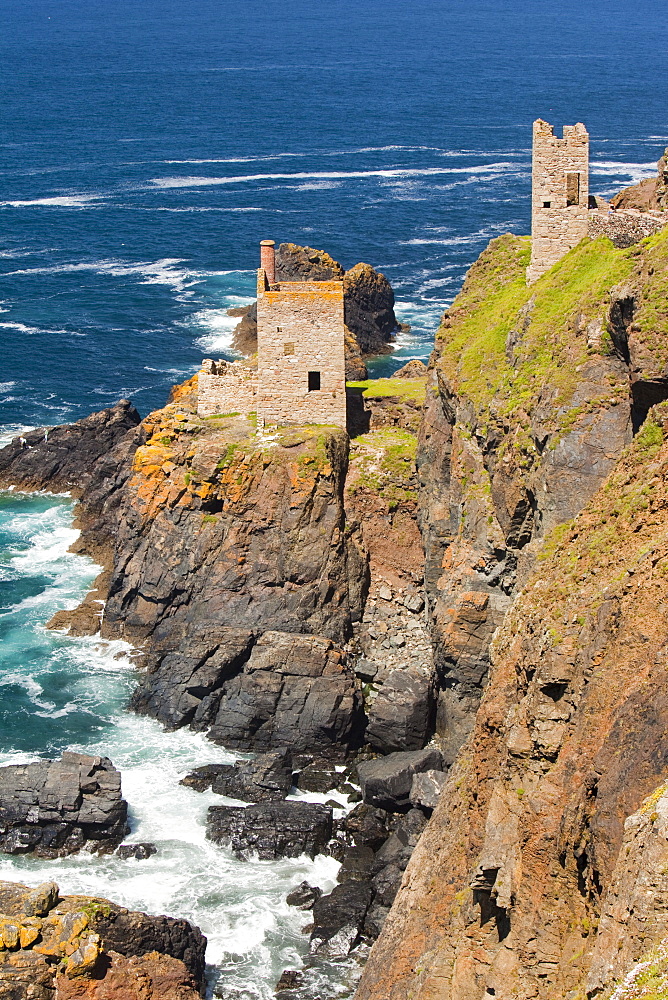 The Famous Crown tin mine at Botallack in Cornwall, England, United Kingdom, Europe