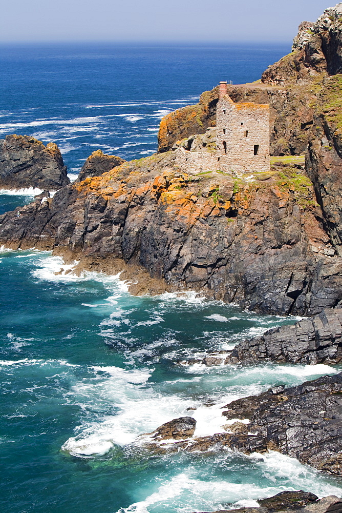 The Famous Crown tin mine at Botallack in Cornwall, England, United Kingdom, Europe