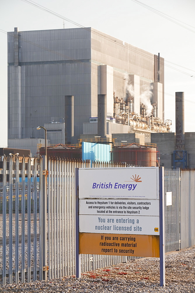 Heysham nuclear power station in Lancashire, England United Kingdom, Europe