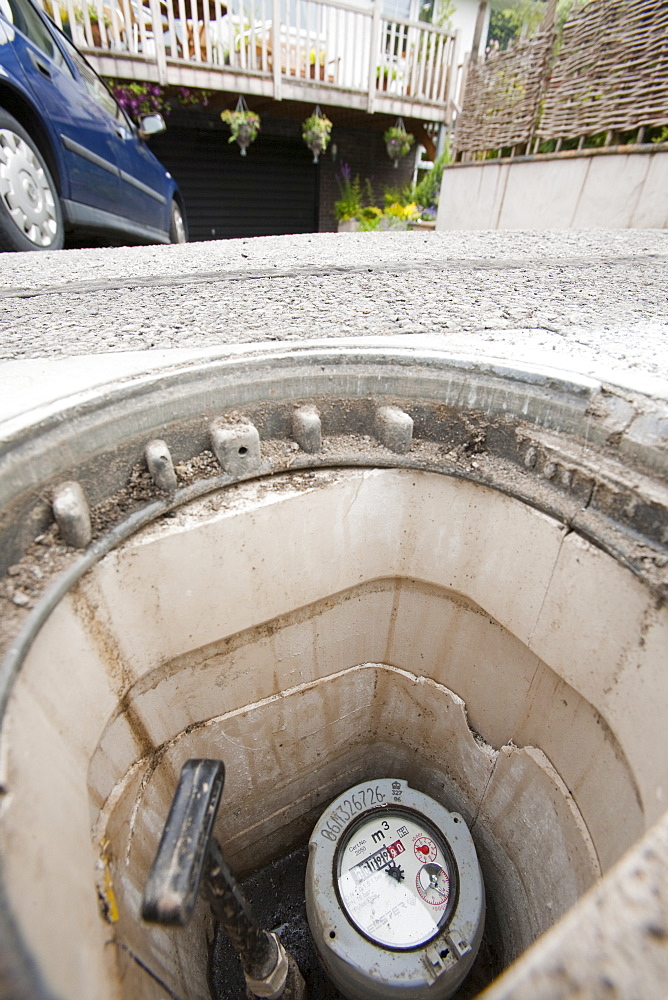 A household water meter, United Kingdom, Europe