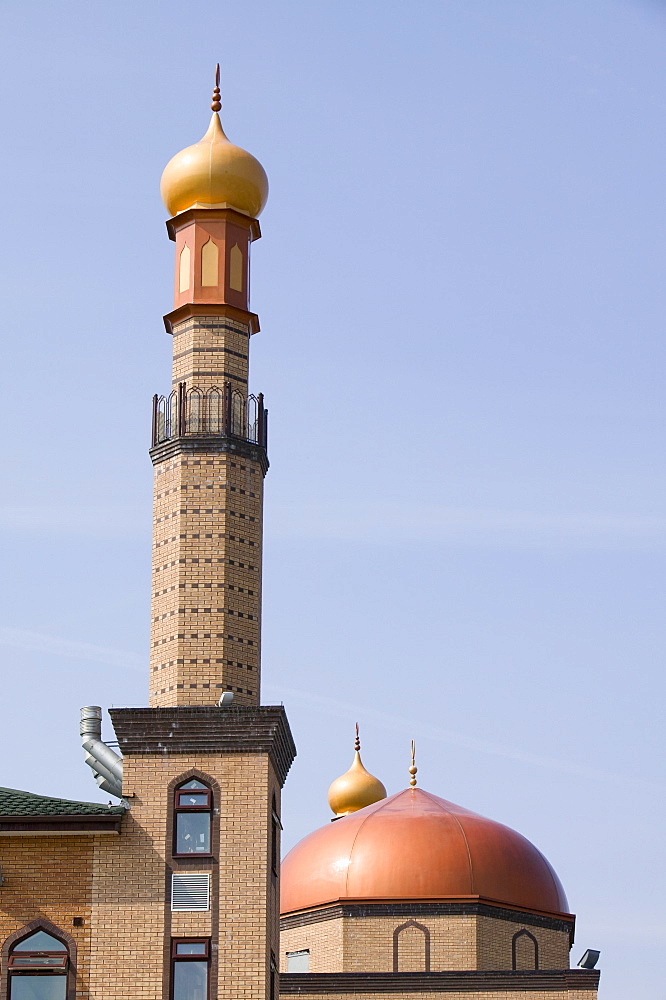 A mosque in a Pakistani area of Blackburn, Lancashire, England, United Kingdom, Europe