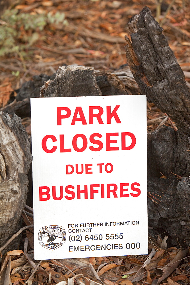 A park in the Snowy Mountains closed due to bush fires, New South Wales, Australia, Pacific