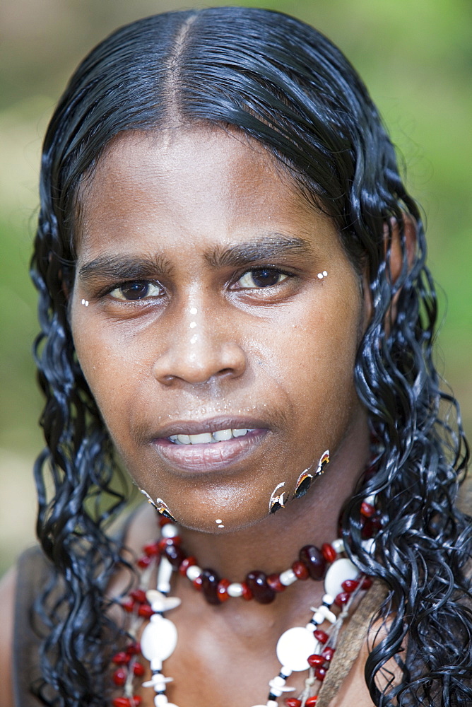 An Aboriginal lady at the Tjapukai Aboriginal Park near Cairns, Queensland, Australia, Pacific