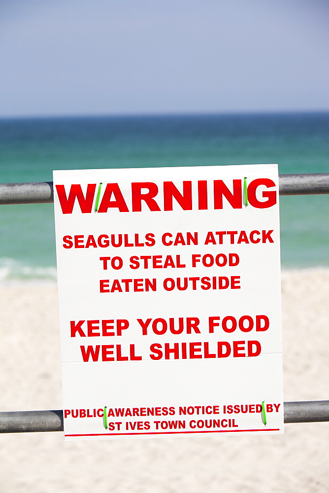 A sign in St. Ives, Cornwall, England, United Kingdom, Europe