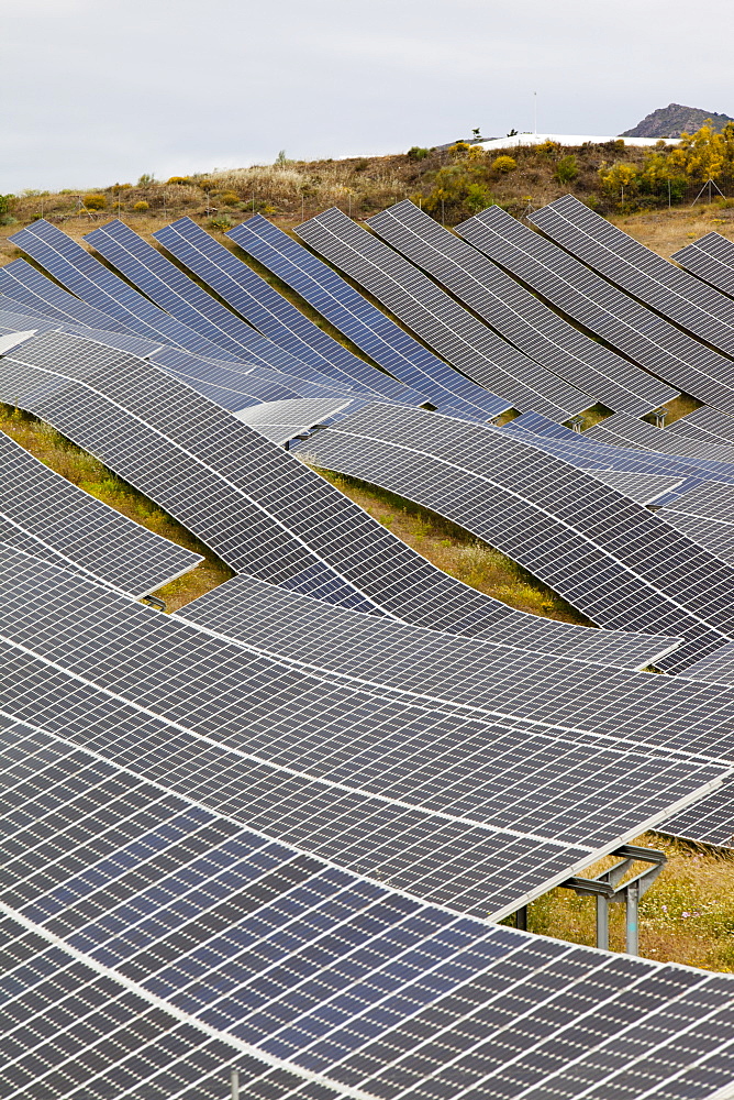 A photo voltaic solar power station near Lucainena de las Torres, Andalucia, Spain, Europe