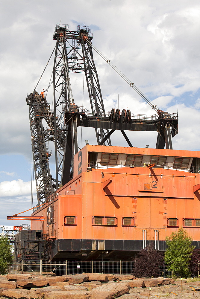 A massive bucket shovel used in the tar sands, Alberta, Canada, North America