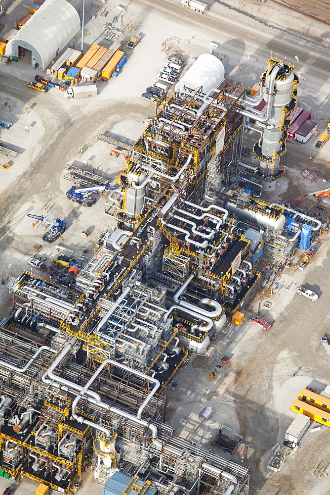 A brand new Tar sands plant being constructed north of Fort McMurray, Alberta, Canada, North America