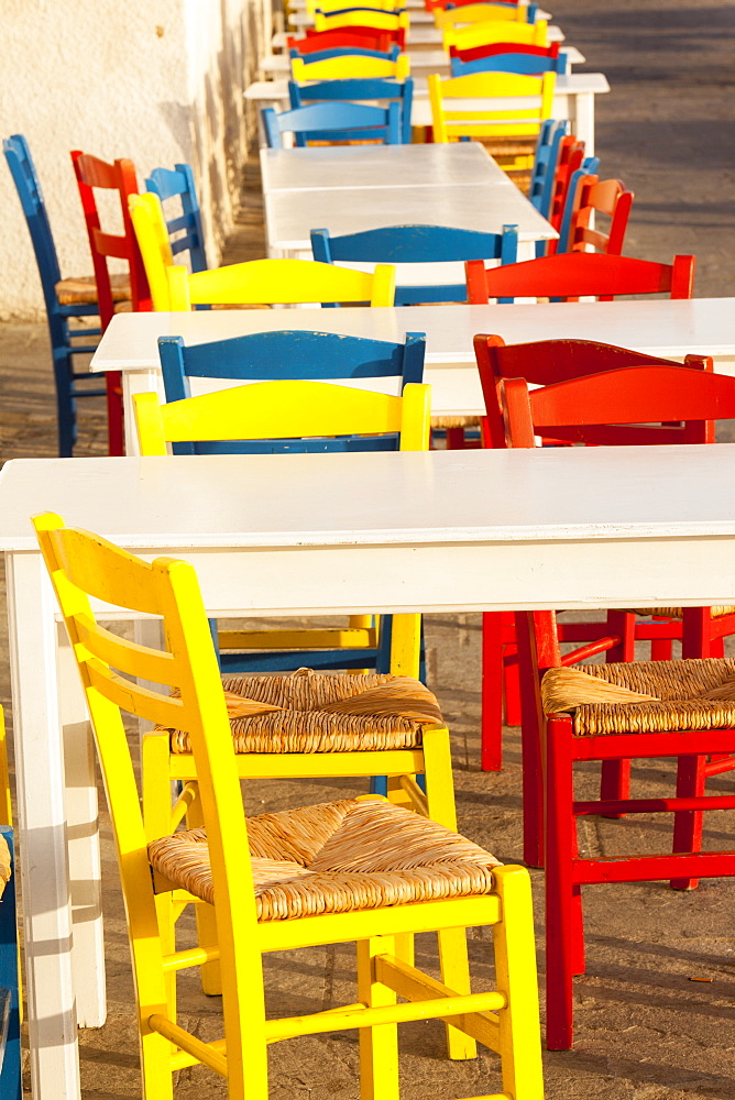 A sea food restaurant in Myrina, Lemnos, Greek Islands, Greece, Europe